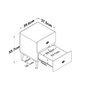 Hanah Home Mesita de Noche BD110 - 4111 Blanca